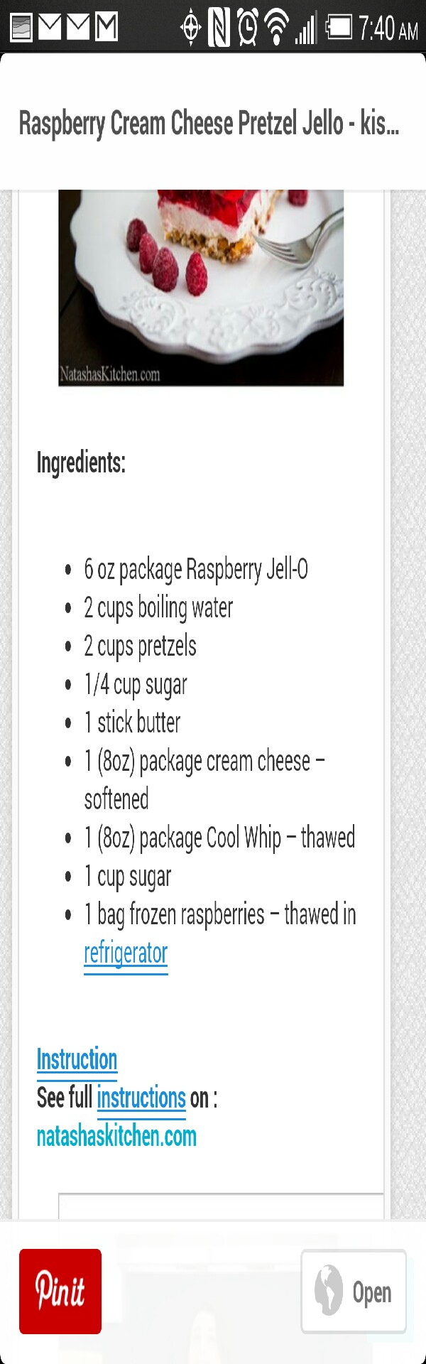 raspberry pretzel cream cheese jello