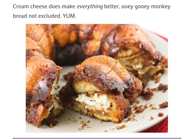 Cream Cheese Stuffed Monkey Bread YUM!