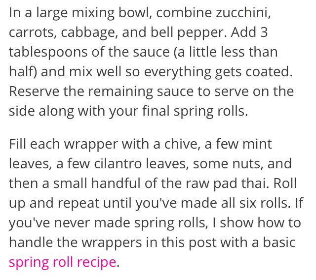 Pad Thai Spring Rolls