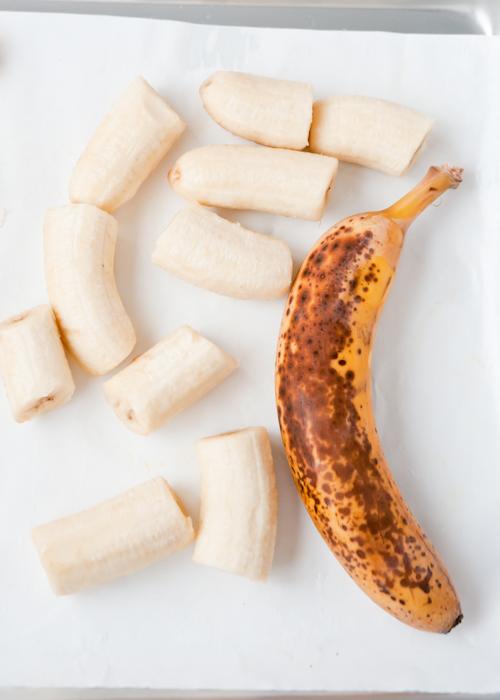 Bananas can be frozen whole and unpeeled, or peeled and whole, or peeled and cut. They’re pretty fabulous that way! I can’t resist adding a frozen banana to my daily smoothie to sweeten it up without adding sugar.