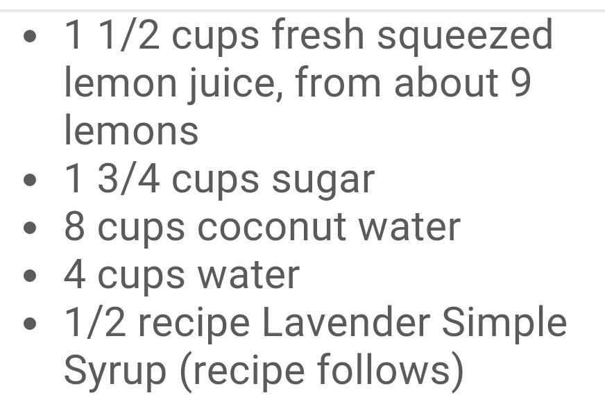 Coconut Lavender Lemonade!  