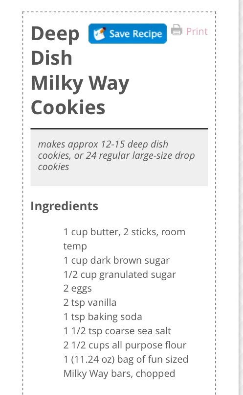 💥 Deep Dish Milky Way Cookies💥😋