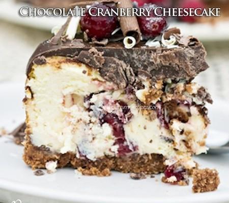 Chocolate Cranberry Cheesecake