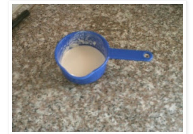1) Put boiling water into a pan 
2) Mix flour and cold water well with no lumps
3) Slowly pour flour mixture into hot water (mixing the whole time)