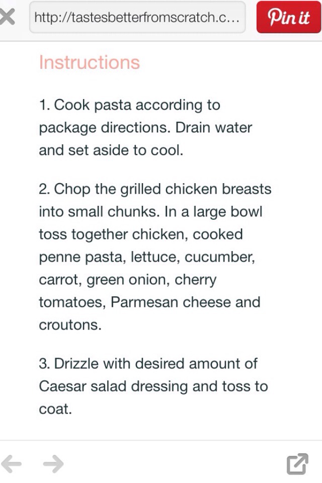 Chicken caesar Pasta Salad Made Easy😍
