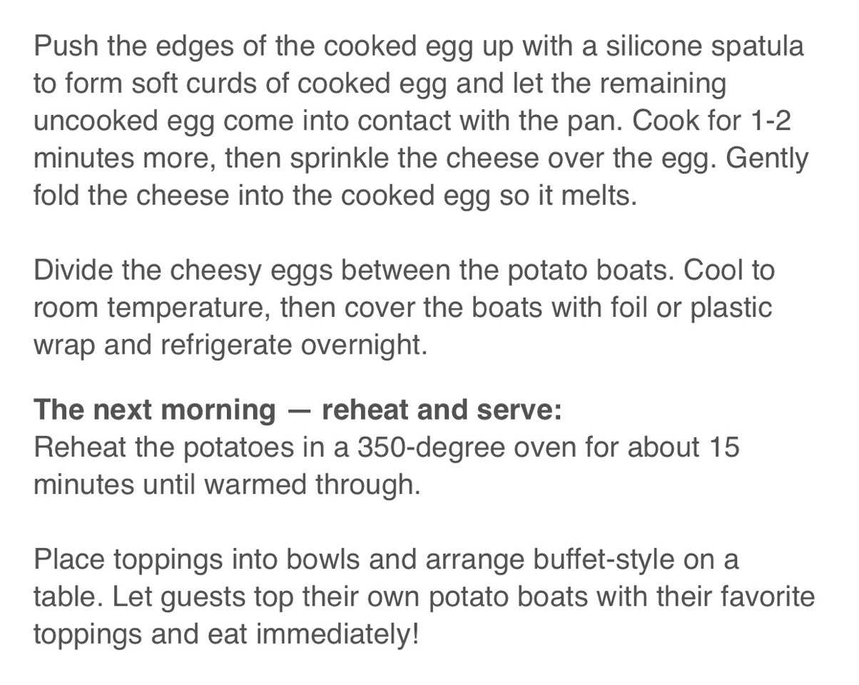 Breakfast Baked Potato Boats Stuffed With Cheesy Eggs