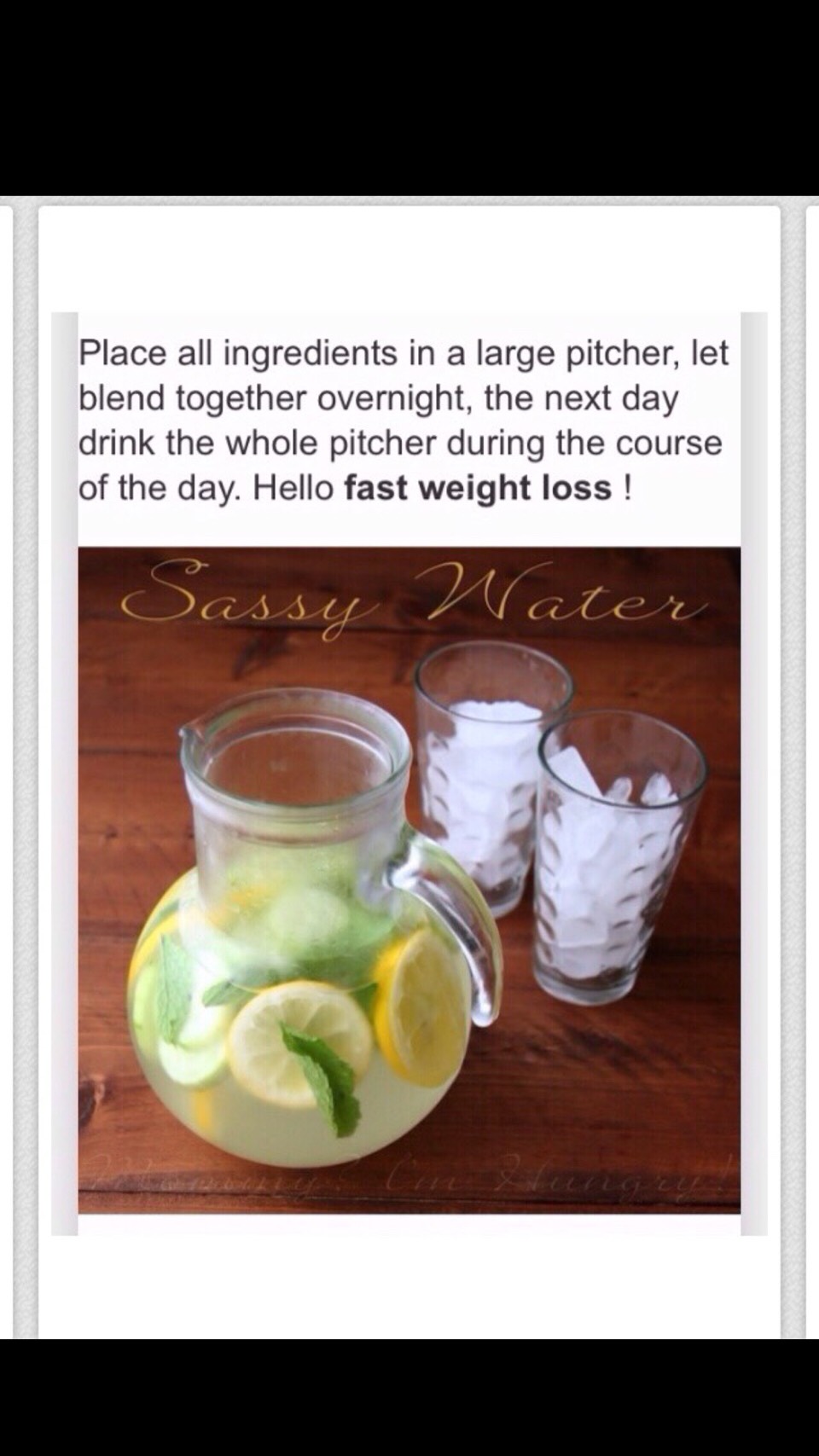 Sassy Water For Flat Belly