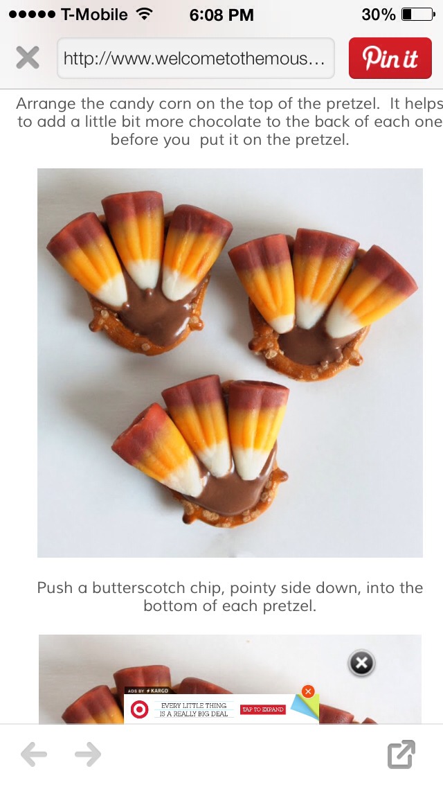 🎉DIY Pretzel Turkeys! Great For Thanksgiving!🎈🎈🎊🎊 Like For More💝👍👍👍💎⭐️✨🎀