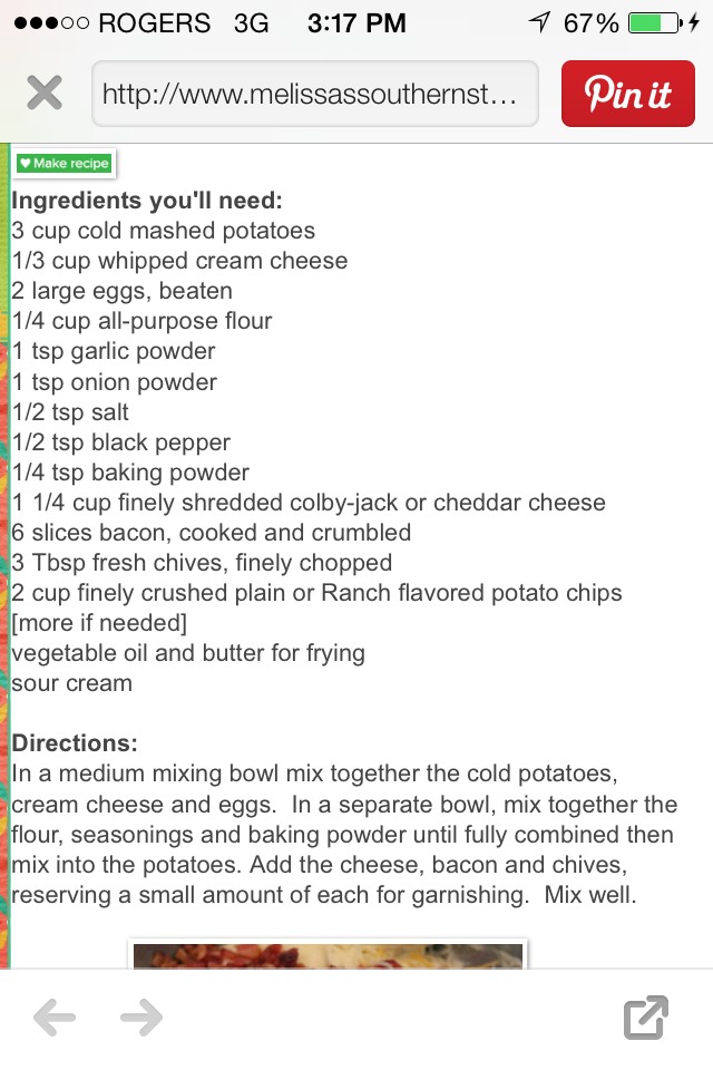 Loaded Potato Cakes!