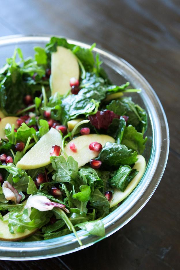 14. Make sure you have a simple green salad on the table.
