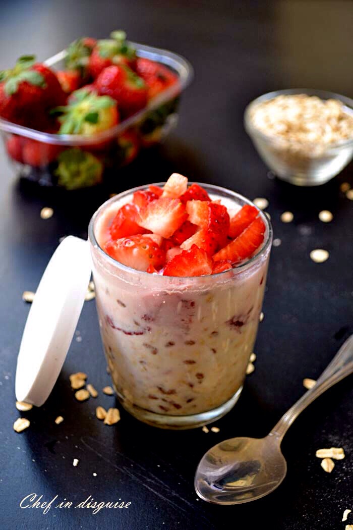 3. Ladle the oats and water into the jars. Cover the jars tightly with their caps and rings. Leave on the counter overnight. (This is how I make mine every week)

Alternatively you can put them back into the refrigerator, but it will lose some flavor and will be less creamy,