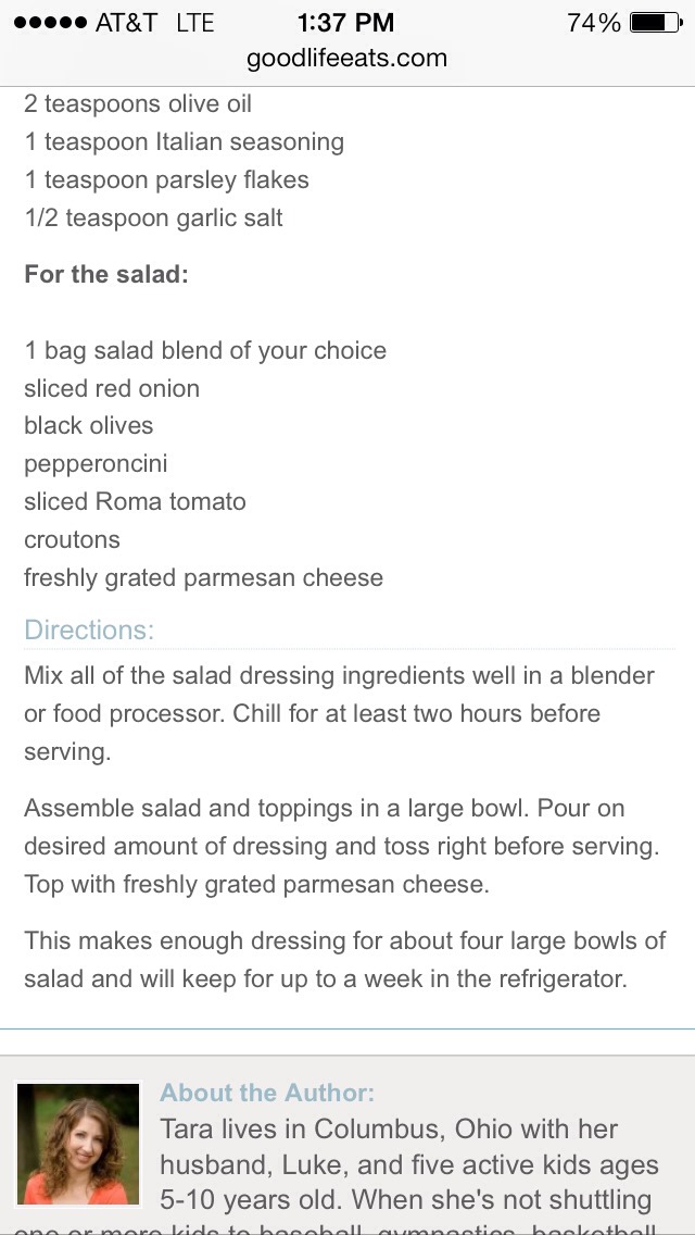 Copy Cat Olive Garden Salad And Dressing