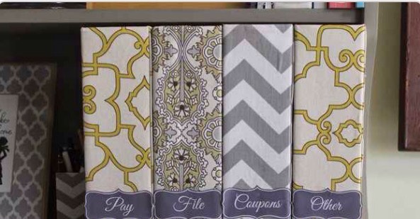 Turn Flyt magazine holders into cute organizers with chalkboard labels!! If you've got random scraps of fabric lying around, you can use Mod Podge to transform them into something much more expensive looking!