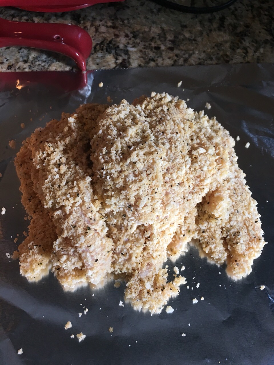 And cover them in bred crumbs (my favorite is the Italian style Panko, Walmart's brand)