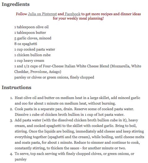 Four Cheese Garlic Spaghetti Sauce YUM!!
