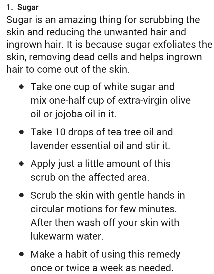GETRID OF IN GROWN HAIRS LIKE RAZOR BUMPS OR SKIN PIMPLE 
