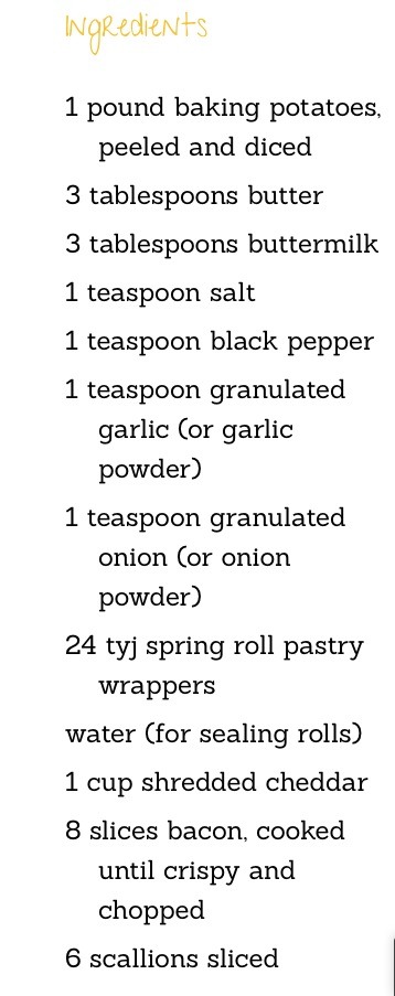 Loaded Baked Potatoes Spring Rolls 