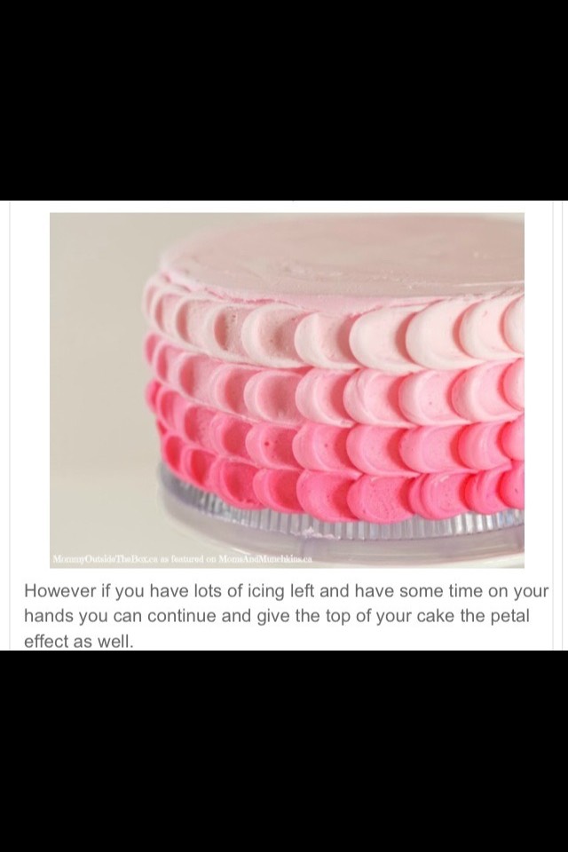 Ombré Frosting Cake