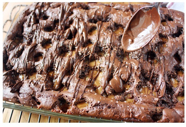 Salted Caramel Chocolate Dump Cake.