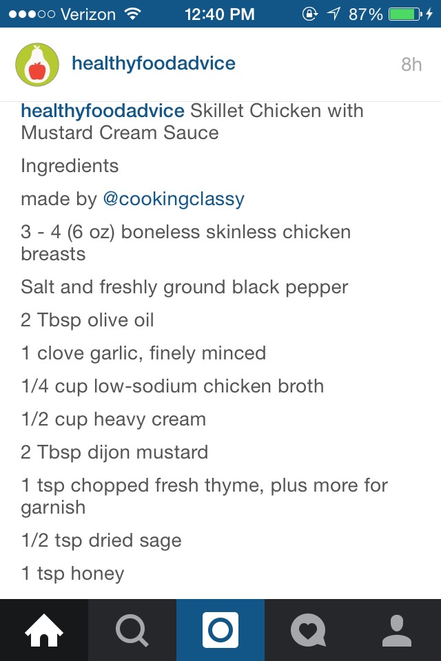 Skillet Chicken With Mustard Cream Sauce 