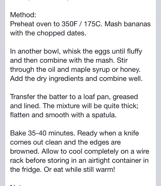 COCONUT & BANANA BREAD RECIPE π