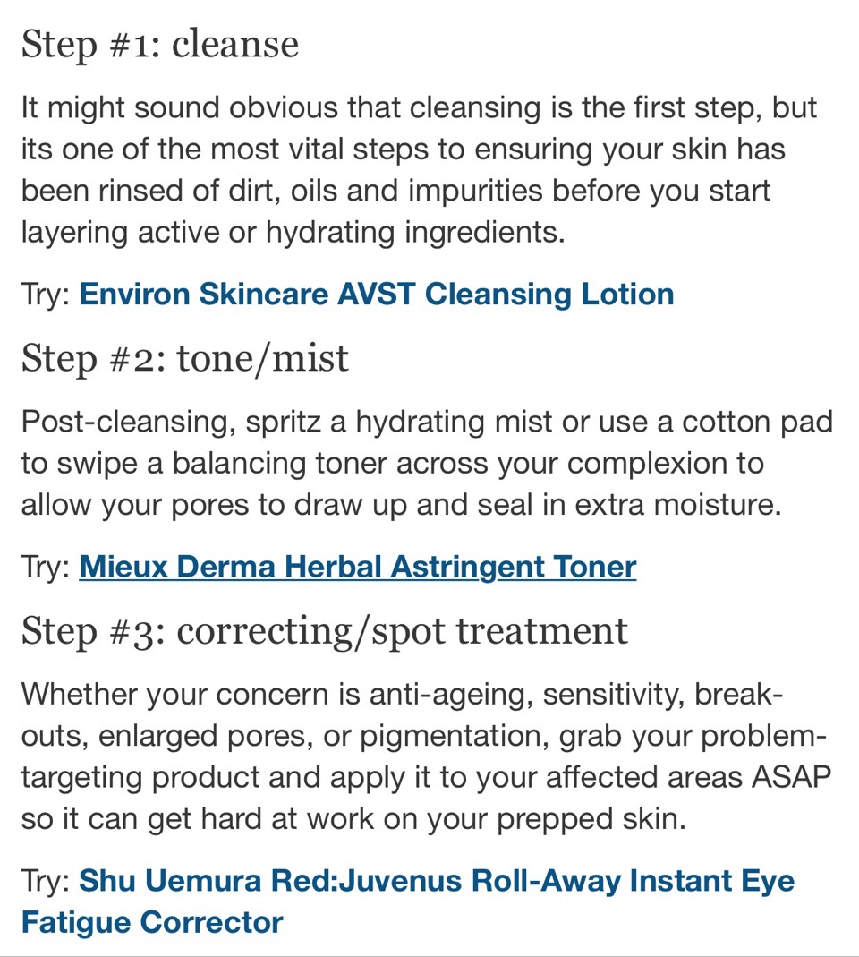 The Correct Way To Layer Skin Care Products. 🙅🏻