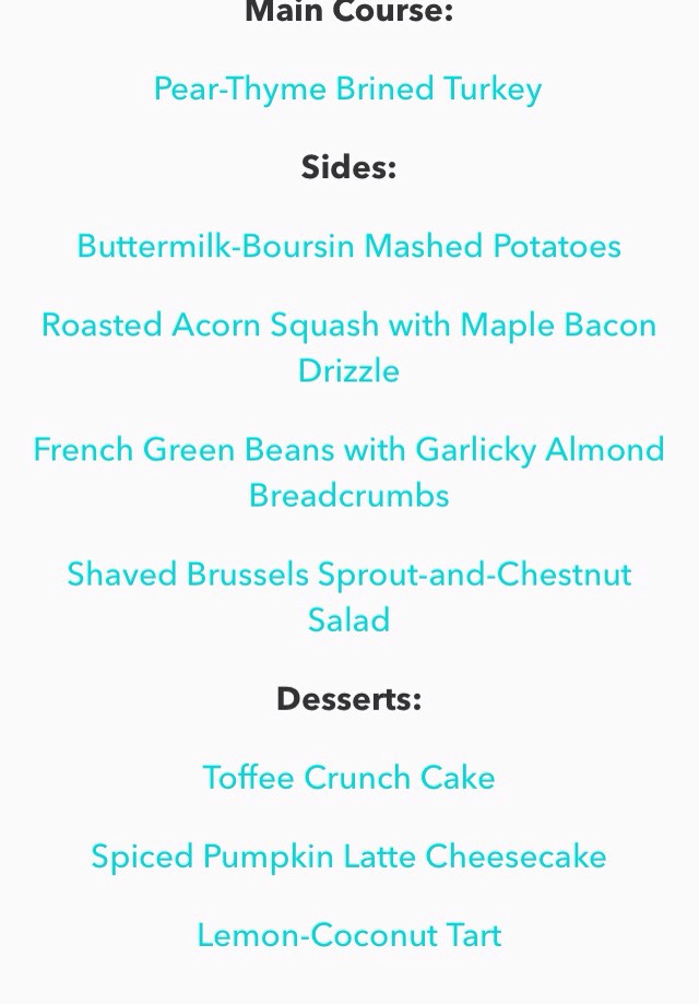 Thanksgiving Menu Plans #friendsgiving