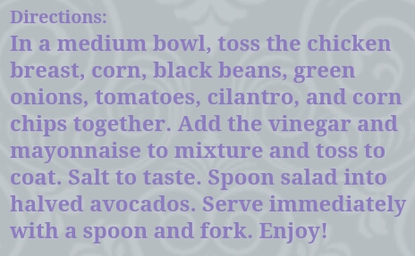 Avocado Chicken Salad