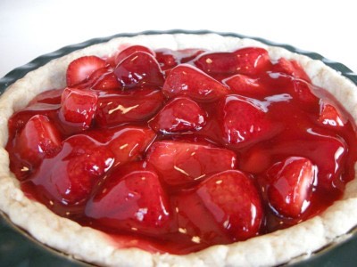 Fresh strawberry pie 