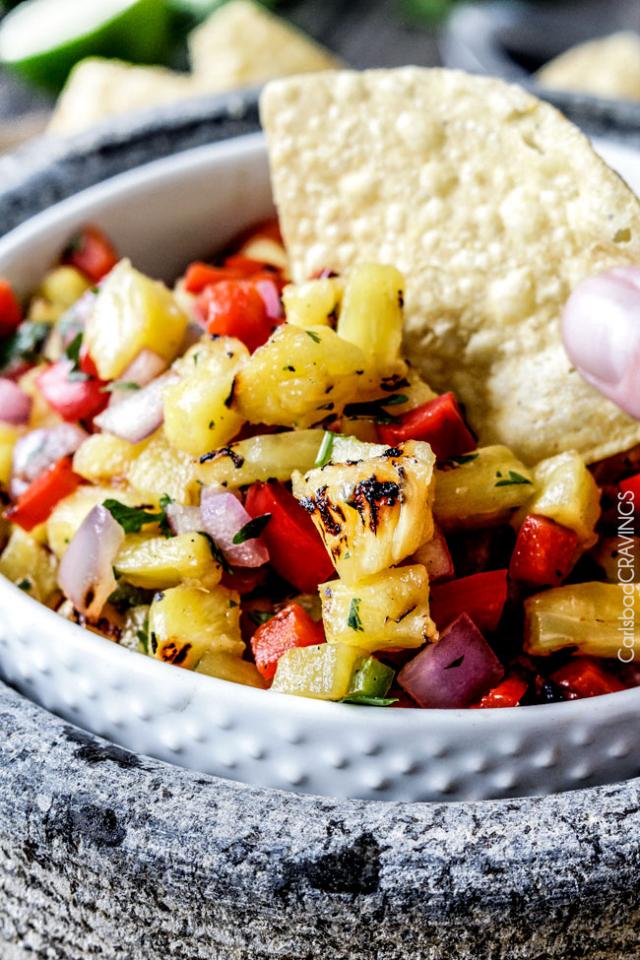 You can serve the salsa immediately, or chill it in the fridge for a bit before diving in!

ENJOY!