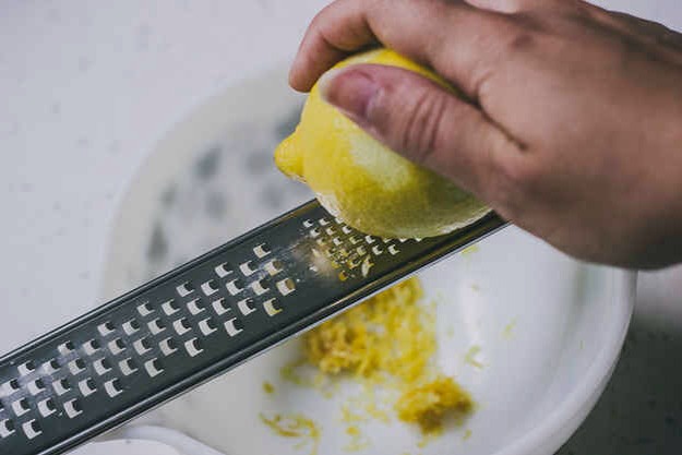 Zest the lemons BEFORE you slice them for the juice.
