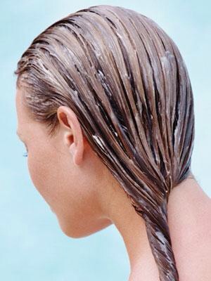 Put mayonnaise in hair for treatments