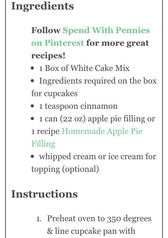 Apple Pie Cupcakes