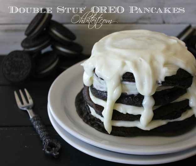 11. 'Double stuffed' Oreo pancakes 