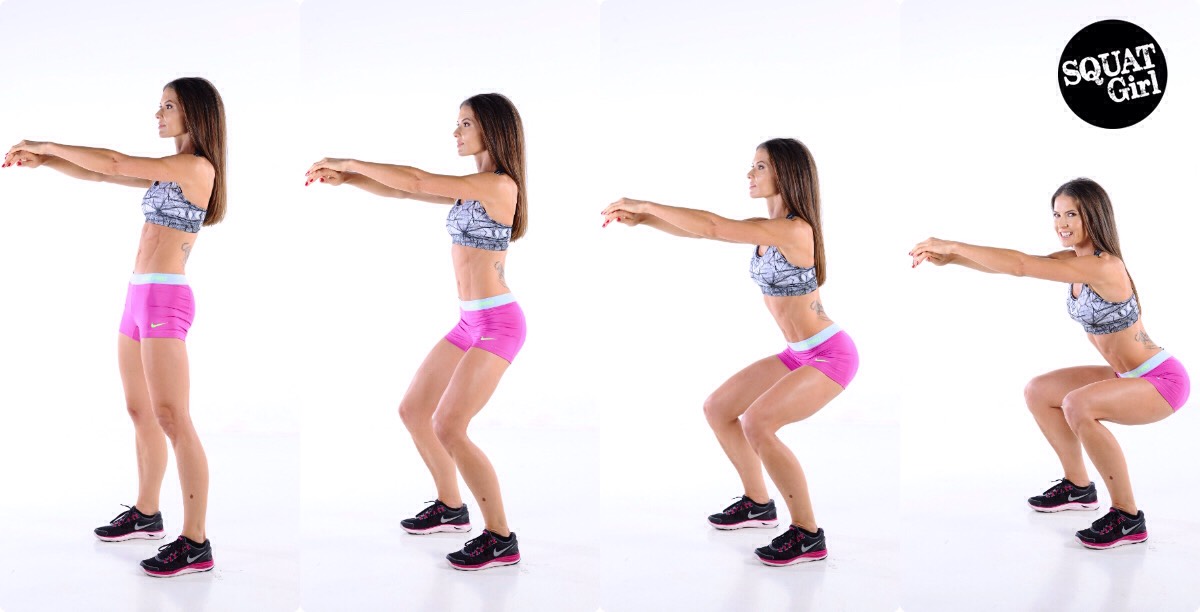 Squat! Squats are one of the highest calorie burning exercises out there! Squats are also a full body workout and amazing for toning muscle!