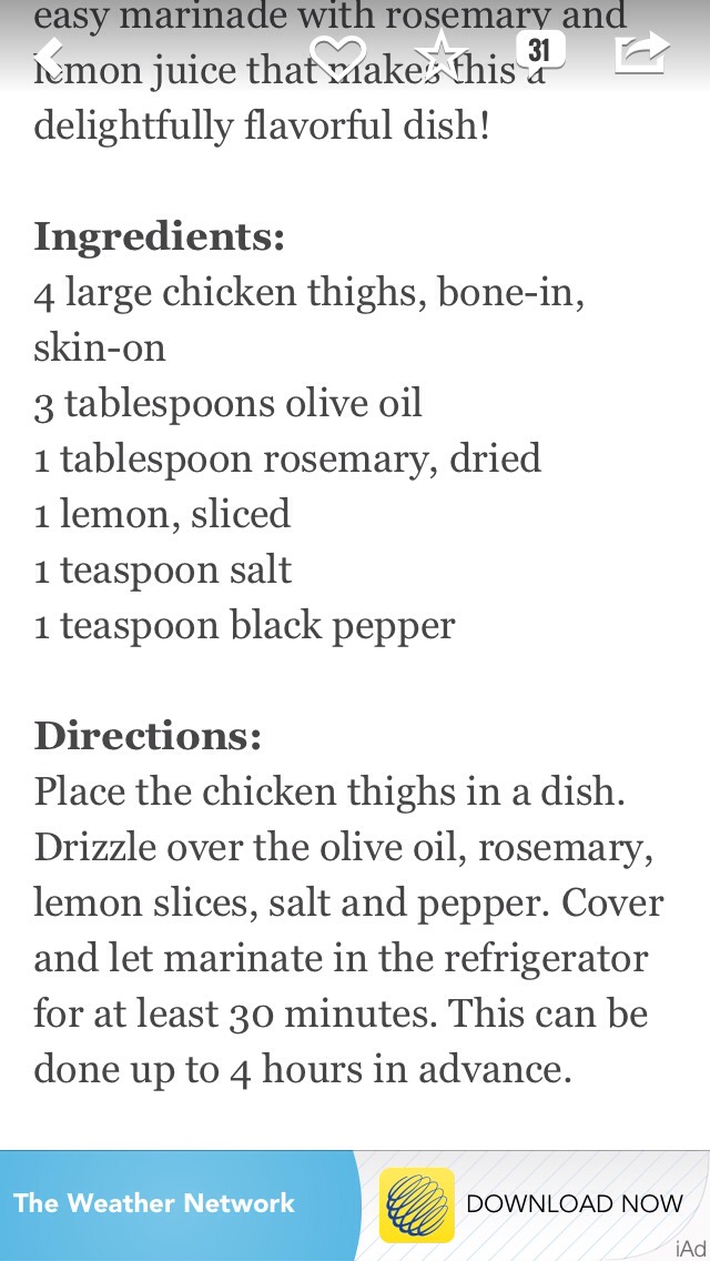 Dinner For 2: Rosemary Lemon Chicken