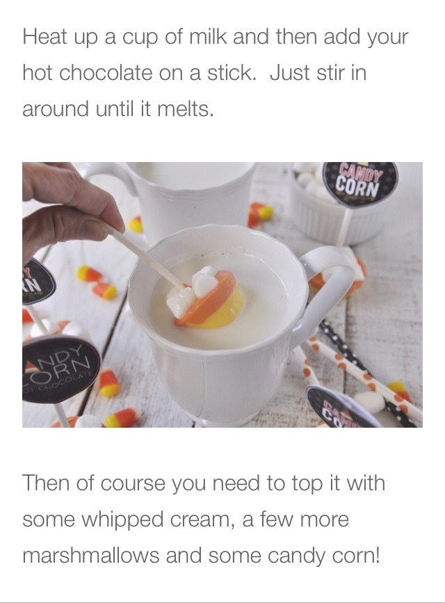 💛Candy Corn Hot Chocolate On A Stick💛