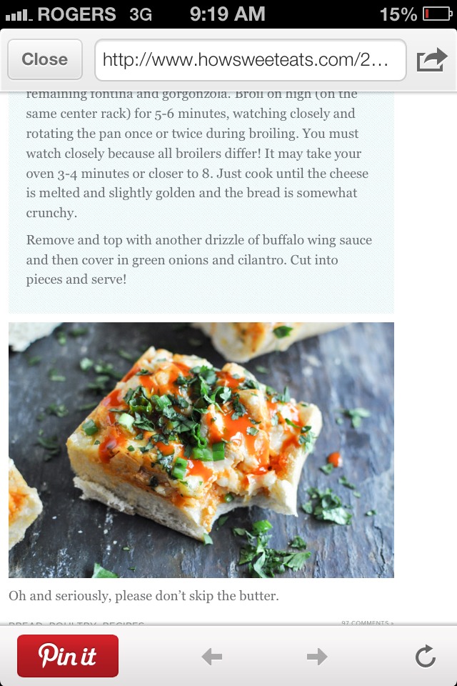 Buffalo Chicken French Breads