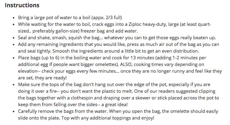 Omlet In A Bag - Super EASY #tipIt