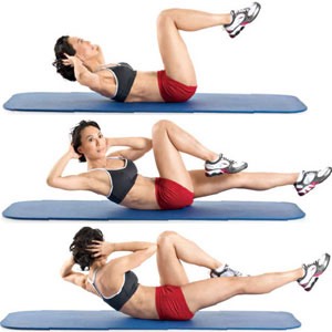 30 elbow to knee crunch