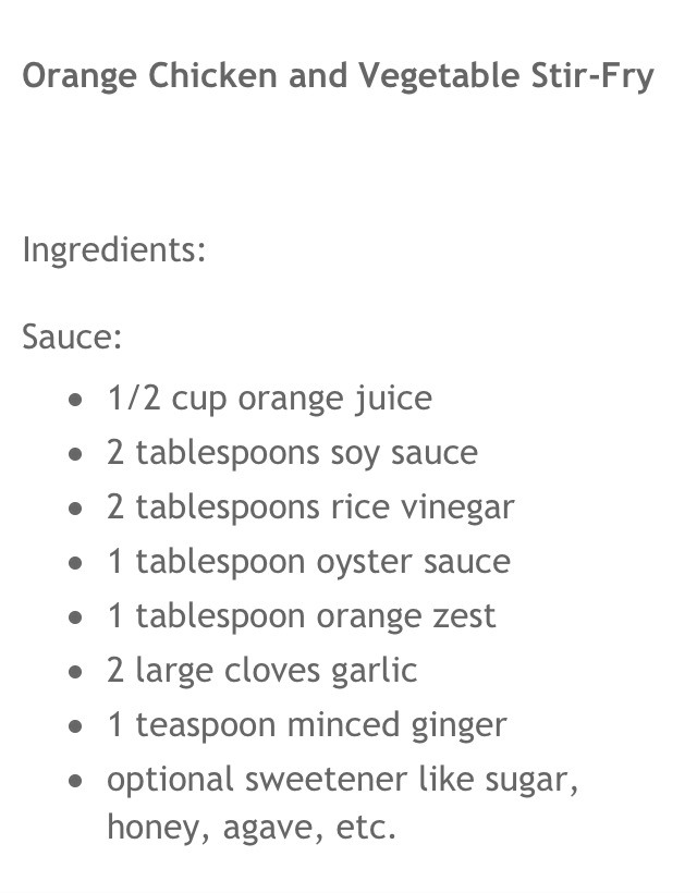Recipe For Orange Chicken And Vegetable Stir-fry Very Easy To Cook 