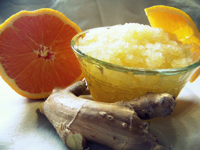 Ginger and coconut oil sugar scrub continued...
Remove from heat and press through cheesecloth or through coffee filter
Mix warm oils with oil (whichever you prefer)
Stir in sugar and salt
Scent with esstial oil of your choice
Apply to body and massage into skin
Rinse