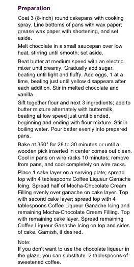 Mocha Chocolate Cream Filling Cake