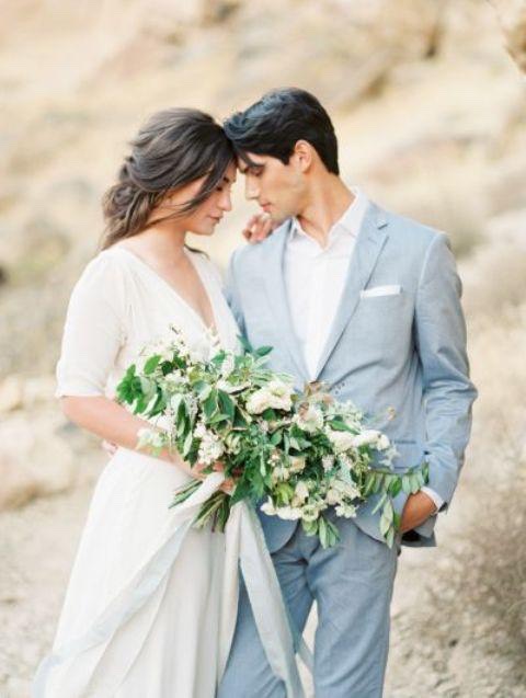 Rose Quartz + Serenity Wedding Inspiration #PantoneContest