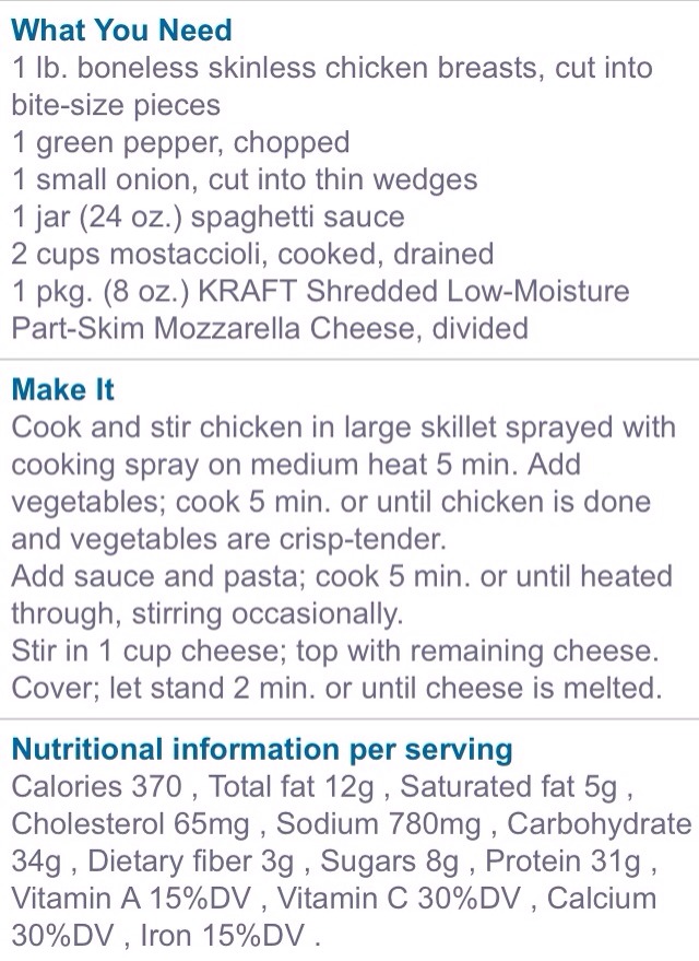 Italian Chicken- Pasta Skillet😋