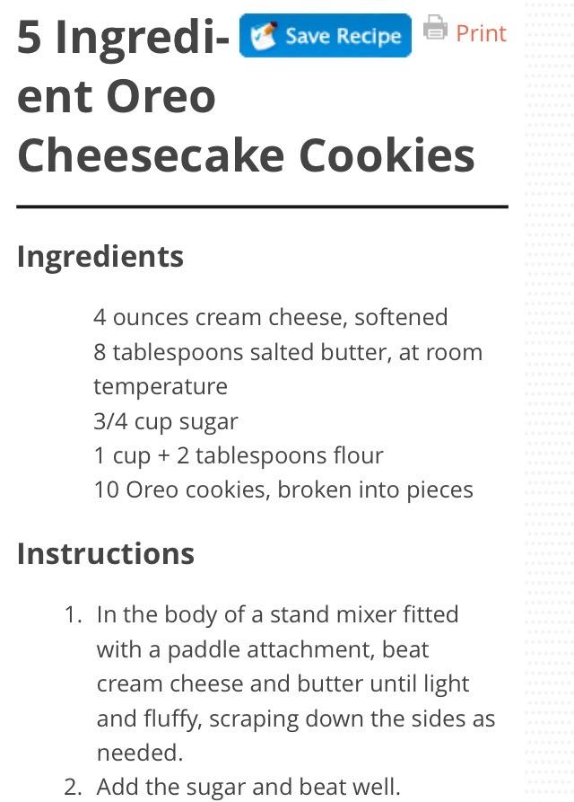 Oreo Cheesecake Cookie!!!! Only 5 Ingredients