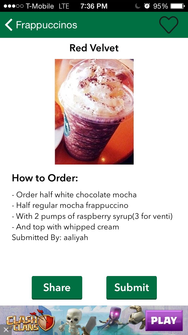 Cold  Secret Starbucks Drinks 