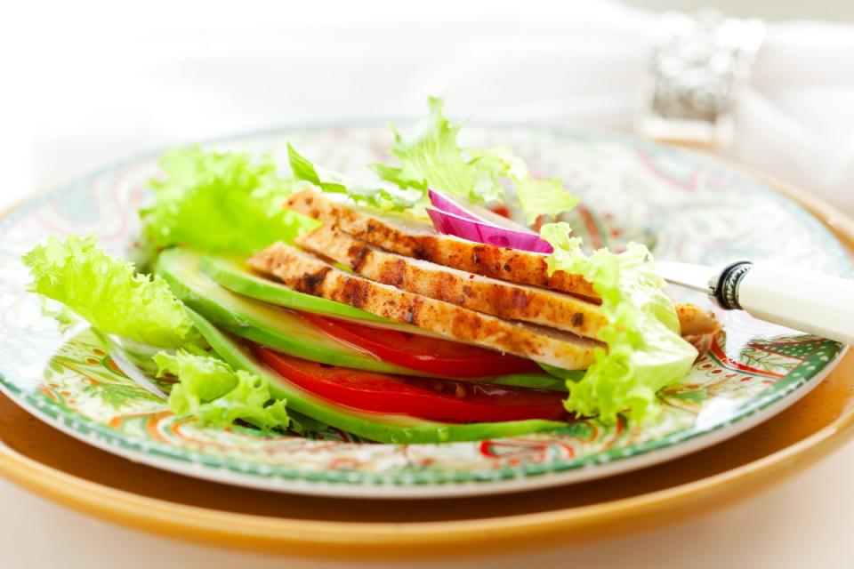 9. Turkey Salad with Tomato and Avocado