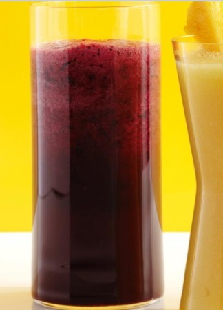 POMEGRANATE-BERRY SMOOTHIE
Blend:
1 cup of blueberries 
3/4 cup of beet juice 
3/4 cup of pomegranate juice
1 cup ice
1 cup honey 