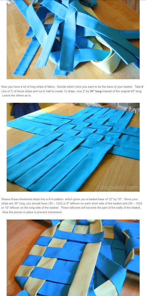 Read the detailed tutorial here - http://www.1dogwoof.com/2012/07/no-sew-summer-basket-tutorial.html